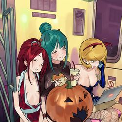 This is a pixiv picture whose title is Happy Halloween🎃.