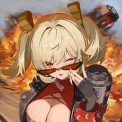 This is a pixiv picture whose title is Bang!.