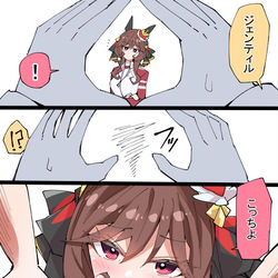 This is a pixiv picture whose title is ジェンティルドンナ⭐︎チャレンジ.