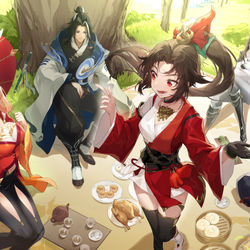 This is a pixiv picture whose title is 王者荣耀九周年贺图.