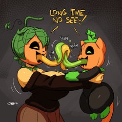 This is a pixiv picture whose title is Pumpkins Reunite.