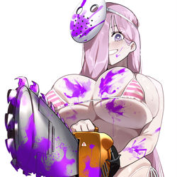 This is a pixiv picture whose title is Chainsaw Mash.