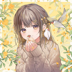 This is a pixiv picture whose title is 金木犀.