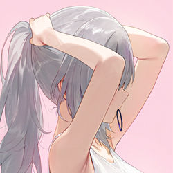 This is a pixiv picture whose title is ポニーテール 3.