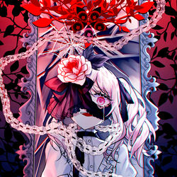 This is a pixiv picture whose title is 化けの花.