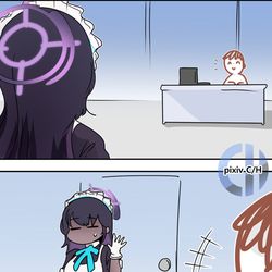 This is a pixiv picture whose title is 카린의 업무 Karin's Work.