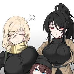 This is a pixiv picture whose title is 🤨😠😕.