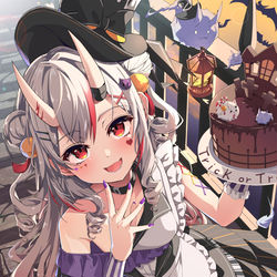 This is a pixiv picture whose title is 百鬼あやめ😈🎃.