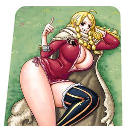 This is a pixiv picture whose title is One Piece: Gerd and Nami.