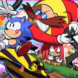 This is a pixiv picture whose title is ◆Works◆『ソニック30周年記念イラスト 』.