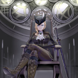 This is a pixiv picture whose title is Hood cosplaying as Lady Maria.
