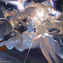 This is a pixiv picture whose title is 新月同行 恒沙.
