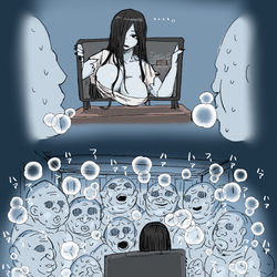 This is a pixiv picture whose title is 貞子さんお迎えパーティ.