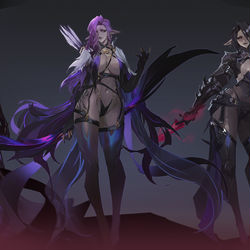 This is a pixiv picture whose title is Dark elf.