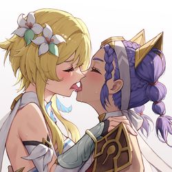This is a pixiv picture whose title is 荧与婕德.