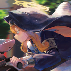This is a pixiv picture whose title is 🏍️🐈.