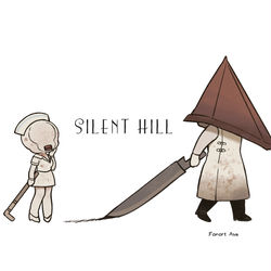 This is a pixiv picture whose title is SILENT HILL2.