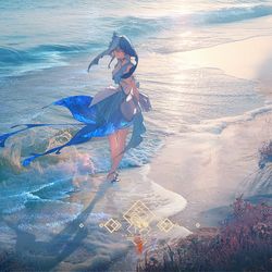 This is a pixiv picture whose title is Shorekeeper.