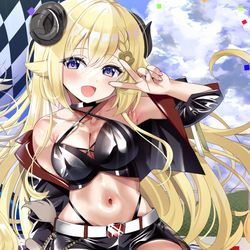 This is a pixiv picture whose title is ホロレースクイーンわためぇ！.