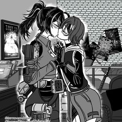This is a pixiv picture whose title is 彼女は頑張っています.