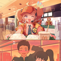 This is a pixiv picture whose title is マクドナルドの店内は.