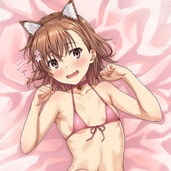 This is a pixiv picture whose title is みこねこ.