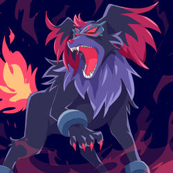 This is a pixiv picture whose title is 黒き獣.