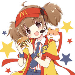 This is a pixiv picture whose title is ダブチ食べ美ちゃん🍔.