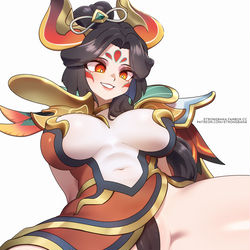 This is a pixiv picture whose title is Brave Phoenix Xayah🐦.