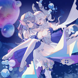 This is a pixiv picture whose title is 游泳(重制版).