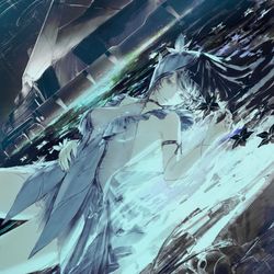 This is a pixiv picture whose title is 守り人の夢.