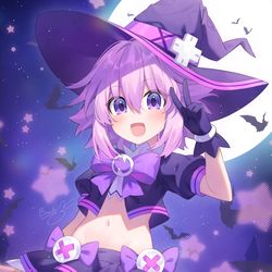 This is a pixiv picture whose title is 💜Purple Witch🎇.