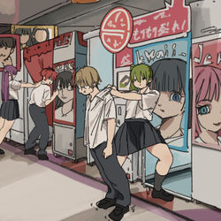 This is a pixiv picture whose title is 学パロ.