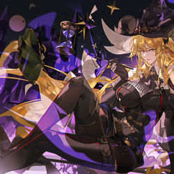 This is a pixiv picture whose title is 锏（黑骑士）デーゲンブレヒャー(アークナイツ).