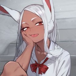 This is a pixiv picture whose title is 制服ミルコ.