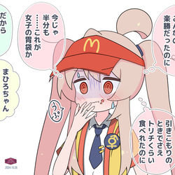 This is a pixiv picture whose title is 体と運動量と胃袋が小さいまひろちゃん.