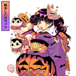 This is a pixiv picture whose title is 妖かしハロウィンちゃん.