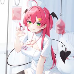 This is a pixiv picture whose title is 小悪魔ナースなみこち🌸.
