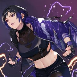 This is a pixiv picture whose title is 鉄拳8：麗奈.