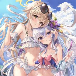 This is a pixiv picture whose title is ヒフミ&アズサ.
