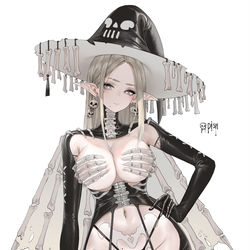 This is a pixiv picture whose title is 骸骨の魔女.