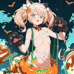 This is a pixiv picture whose title is Trick or treat!.