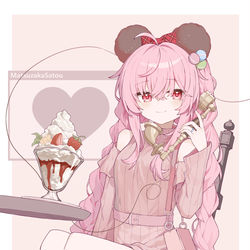 This is a pixiv picture whose title is 電話でデート.