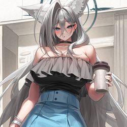 This is a pixiv picture whose title is シロコ*テラー　私服！！.