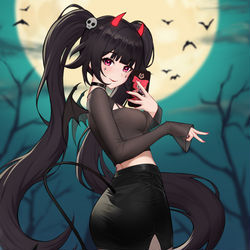 This is a pixiv picture whose title is 花火万圣节.