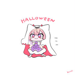 This is a pixiv picture whose title is いちごちゃん(ハロウィンのすがた).