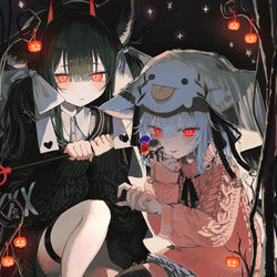 This is a pixiv picture whose title is ハロウィンニットの会.