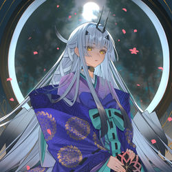 This is a pixiv picture whose title is 🌙.