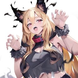 This is a pixiv picture whose title is 🐺🫴🍬.