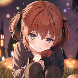 This is a pixiv picture whose title is ちょこっとハロウィン2024.